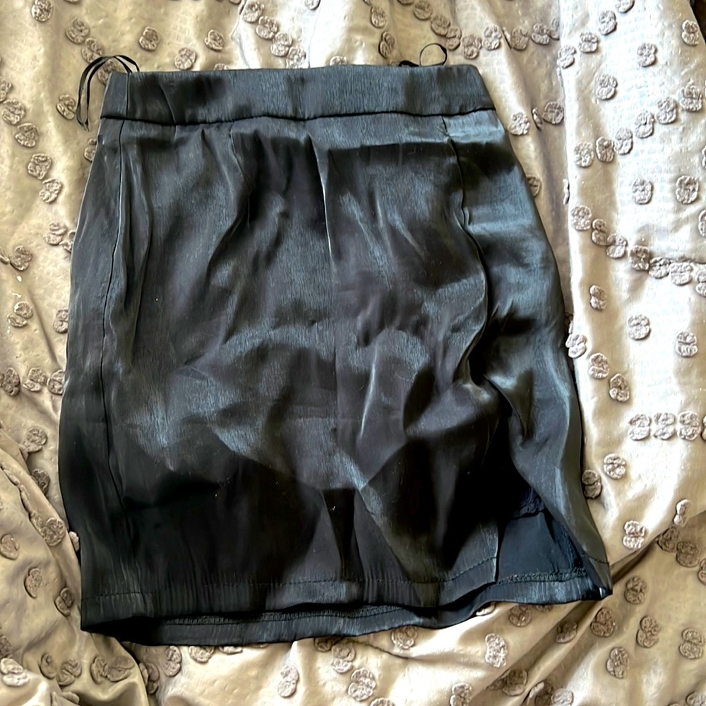 Princess Polly black satin skirt